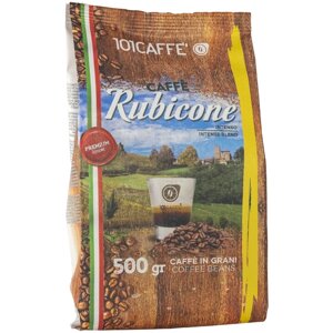 101CAFFE Rubicone coffee beans - премиальный бленд из 80% робусты и 20% арабики с интенсивным вкусом и ароматом (обжарен и упакован в Италии)