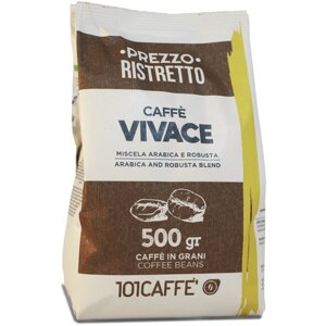 101CAFFE Vivace coffee beans - кофе в зернах - бленд арабики и робусты с богатым интенсивным вкусом (обжарен и упакован в Италии)