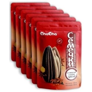 5 пачек жареных семечек подсолнечника ChaCha со сладкими специями, в вакуумной упаковке, по 130 гр.