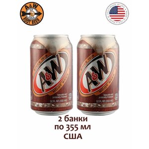 A&W USA Напиток газированный A&W Root Beer, 2 банки