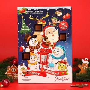 Адвент-календарь ChokoTime " Санта и друзья", 65 г