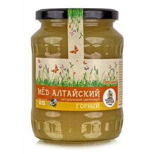 Алтайский мед / натуральный / цветочный / Горный / стекло 1000гр.