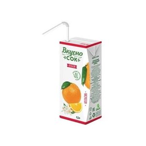 Апельсиновый сокосодержащий напиток ГОСТ "ВкусноСок" 0,2л, 27 шт