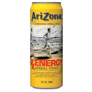 AriZona Напиток безалкогольный газированный тонизирующий RX Energy Herbal Tonic, 0.68л
