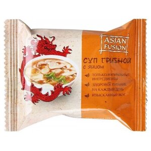 Asian Fusion Суп с яйцом, грибной