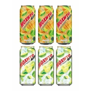 Ассорти Газированного напитка Мохито Fresh, освежающий (Манго, Стандарт), 500 мл х 6 шт