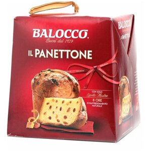Balocco Панеттоне с изюмом и цукатами, рождественский кекс из Милана, BALOCCO, 0,75 кг (карт/кор)
