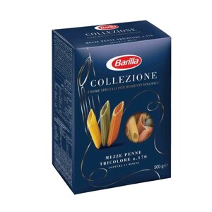 Barilla Макаронные изделия Mezze Penne Tricolore, 500 г