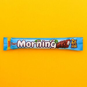 Батончик Morning, покрытый молочным шоколадом с воздушными злаками, с кокосом, 50 г