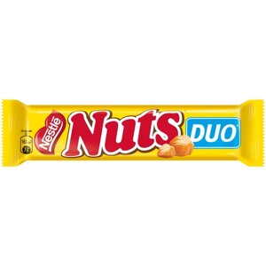 Батончик Nuts Duo, лесной орех, шоколадная, 66 г