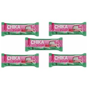Батончик протеиновый Chikalab с нугой в шоколаде без сахара Chika Nuga, Нуга с Малиной, 50 гр (5 шт)