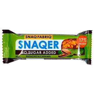 Батончик с протеином Snaq Fabriq Snaqer, Без сахара, Фисташка-Карамель