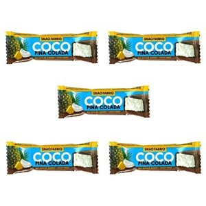 Батончик в шоколаде без сахара Snaq Fabriq COCO Кокос-Ананас (5 шт.)