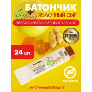 Батончики без сахара Magic Snack, яблоко, изюм, абрикос, арахис 24шт