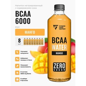 BCAA WATER 6000 MANGO негазированный с содержанием сока, 8 шт