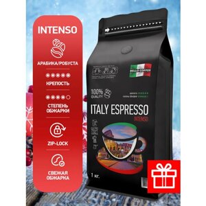 BELLO coffee / кофе в зёрнах 1 кг ITALY espresso intenso, арабика / робуста, упаковка zip-lock, зерновой кофе 1 кг