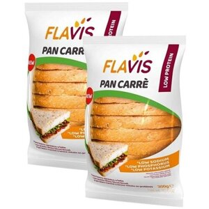 Белый хлеб в нарезке с низким содержанием белка Pan Carre, т. м. FLAVIS, 300 г (2 шт.)