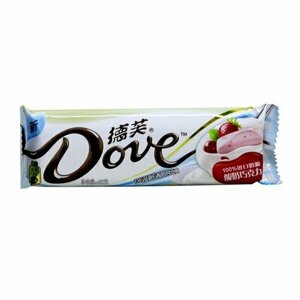 Белый шоколад Dove Йогурт Клубника и Клюква, 42гр
