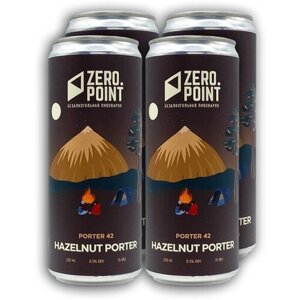 Безалкогольное пиво Zero Point "Porter 42" Hazelnut Porter (4 шт х 0.33 л.)