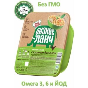 Бизнес Ланч Лапша быстрого приготовления с куриным бульоном, 90 гр. 24 шт.