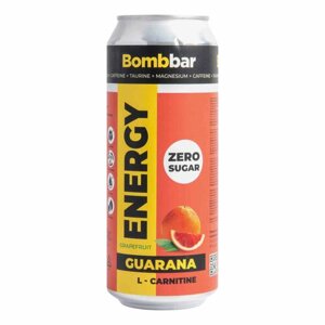 Bombbar, Энергетический напиток без сахара с Л-карнитином ENERGY, 15шт по 500мл (Грейпфрут)