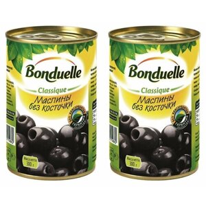 Bonduelle Маслины черные с косточкой, 300 г, 2 шт