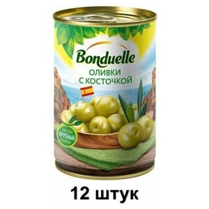 Bonduelle Оливки С косточкой, 300 г, 12 шт