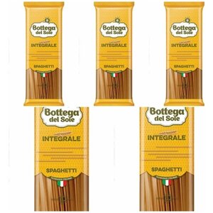 «Bottega del Sole», макаронные изделия «Спагетти», цельнозерновые,5 шт по 500 г
