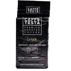 CAFFE' TESTA кофе натуральный жареный молотый BLACK DARK, 250 гр.