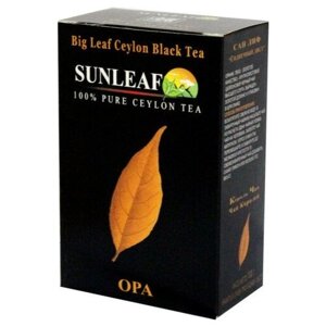 Цейлонский черный чай " Sunleaf OPA " крупнолистовой. 100 грамм. Шри-Ланка.
