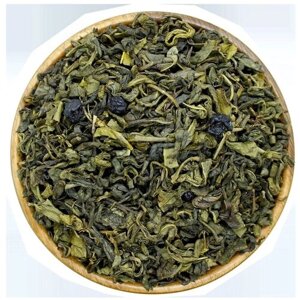 Цейлонский Зеленый Чай Крупнолистовой с Черникой 100 гр