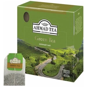 Чай AHMAD (Ахмад) Green Tea» зеленый, 100 пакетиков по 2 г