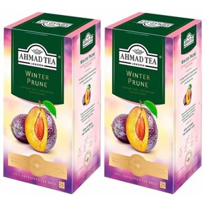 Чай Ahmad tea Winter prune с ароматом чернослива в пакетиках, набор 2х25х1,5 г