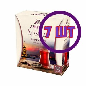 Чай Азерчай Армуду Бергамот черный 100 пак. 1,6 гр (комплект 7 шт.) 2762074