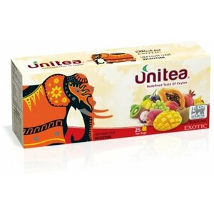 Чай цейлонский черный со вкусом фруктов Экзотик, Unitea, 25 пак, 50 г, Шри-Ланка