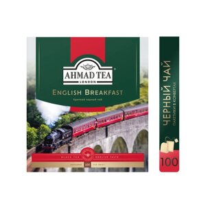 Чай черный Ahmad Tea English Breakfast в пакетиках, 100 пак.