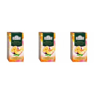 Чай черный Ahmad Tea Peach & Passion fruit со вкусами персика и маракуйи в пакетиках, набор 3х25х1,5 г