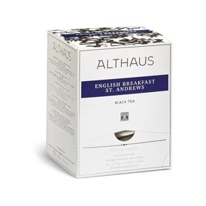 Чай черный Althaus English Breakfast St. Andrews в пирамидках, 60 г, 15 пак.