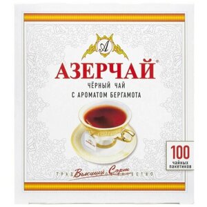 Чай черный Азерчай в пакетиках, 100 пак.