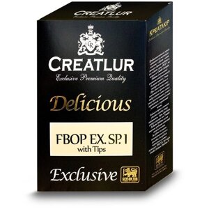Чай черный цейлонский премиальный Creatlur (Креатлюр) Delicious Exclusive с типсами 200 грамм.