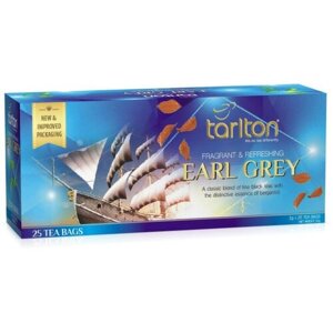 Чай черный цейлонский Tarlton Earl Grey, с бергамотом, 25 пак, Шри-Ланка