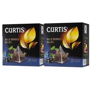 Чай черный Curtis Blue Berries Blues в пирамидках, ежевика, слива, 20 пак., 2 уп.