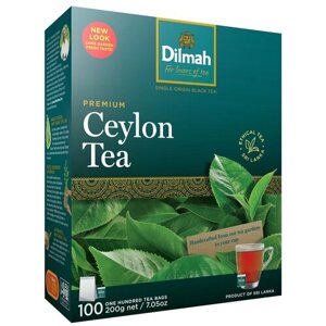 Чай черный Dilmah Цейлонский в пакетиках, классический, натуральный, 100 пак.