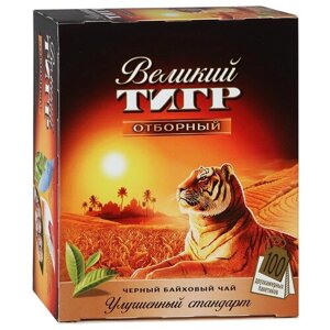 Чай черный Grand Великий Тигр Отборный в пакетиках, 100 пак.