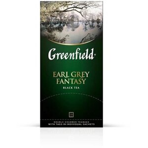 Чай черный Greenfield Earl Grey Fantasy в пакетиках, 25 пак.