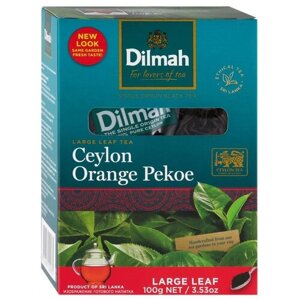 Чай черный листовой цейлонский Dilmah Ceylon Orange Pekoe, классический, натуральный, 100 г