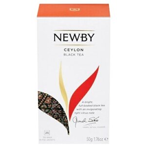 Чай черный Newby Ceylon в пакетиках, травы, классический, 25 пак.