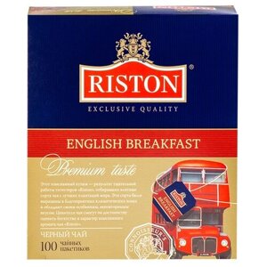 Чай черный Riston English breakfast в пакетиках, 100 пак.