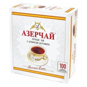 Чай черный с бергамотом, Россия, количество пакетиков в упаковке 100
