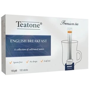 Чай черный Teatone Английский завтрак в стиках, 180 г, 100 пак.